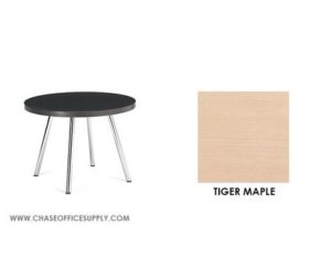 3870 - ROUND TABLE 24D x 24W x 17H COLOR  - TIGER MAPLE