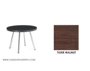 3870 - ROUND TABLE 24D x 24W x 17H COLOR  - TIGER WALNUT