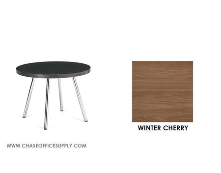 3870 Round Table 24d X 24w X 17h Color Winter Cherry Chase Office Furniture