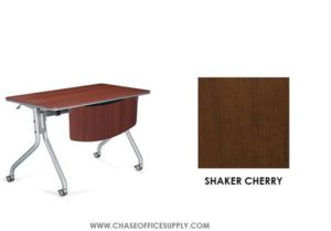 BUNGEE BX3048RES -  MULTI PURPOSE FLIP TOP TABLE   W48 x D30 x H29 IN.  COLOR -   SHAKER CHERRY