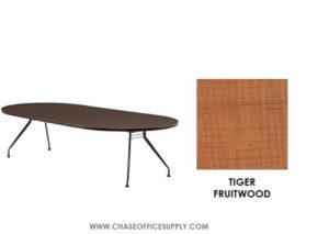 ALBA - 5 FT RACETRACK TABLE   30"X 60"  COLOR -  TIGER FRUITWOOD