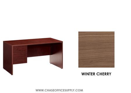 448spl Left Pedestal Desk W48 X D24 X H29 In Color Winter Cherry Chase Office Furniture