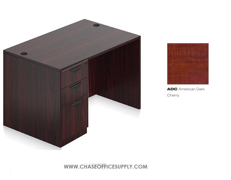 SL3048DS - DESK 30D x 48W x 29H  SINGLE LEFT OR RIGHT PEDS - DARK CHERRY *MKPD - IN STOCK FOR FAST DELIVERY!