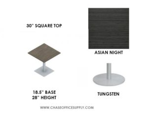 SWAP (GSBTP30/GSB19) - SQUARE TABLE 30D x 29H COLOR - ASIAN NIGHT