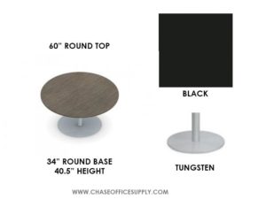SWAP (GRBTP60/GRB34) - ROUND TABLE 60D x 29H COLOR - BLACK