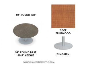 SWAP (GRBTP60/GRB34) - ROUND TABLE 60D x 29H COLOR - TIGER FRUITWOOD