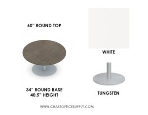 SWAP (GRBTP60/GRB34) - ROUND TABLE 60D x 29H COLOR - WHITE