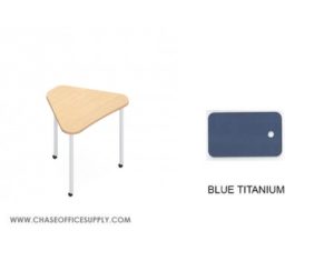 ZOOK -  ZK302529C  SMALL POD TABLE W/ CASTORS 30''D X 25''W X 29''H COLOR   BLUE TITANIUM