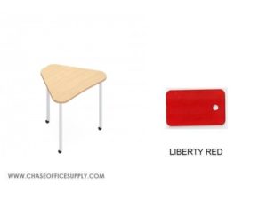 ZOOK -  ZK302529C  SMALL POD TABLE W/ CASTORS 30''D X 25''W X 29''H COLOR   LIBERTY RED
